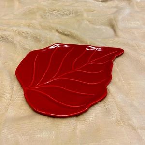 Red Leaf Candle Holder